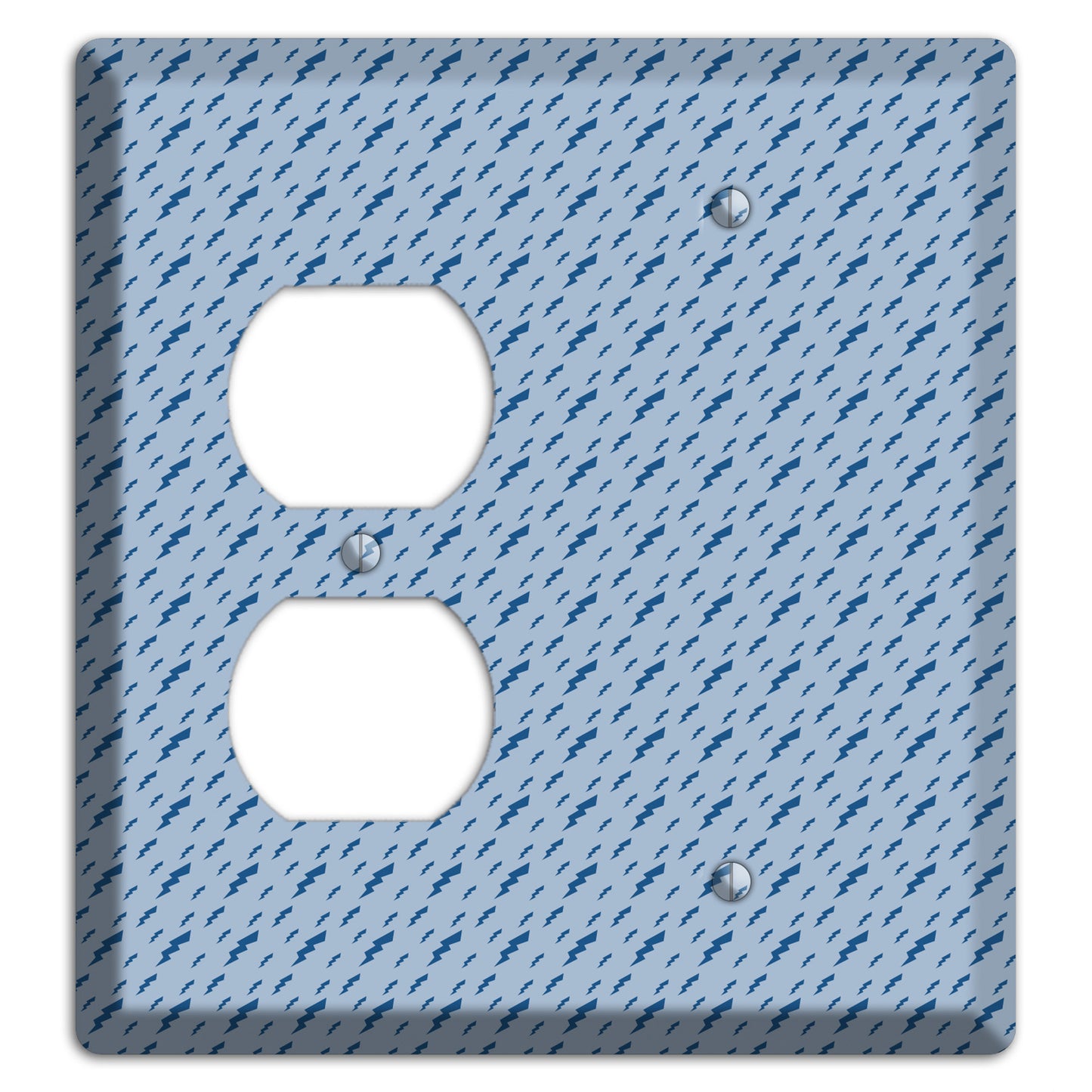 Blue Bolts Duplex / Blank Wallplate