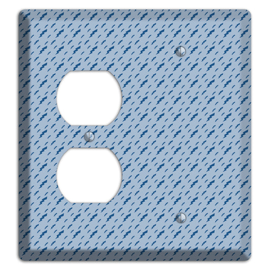 Blue Bolts Duplex / Blank Wallplate