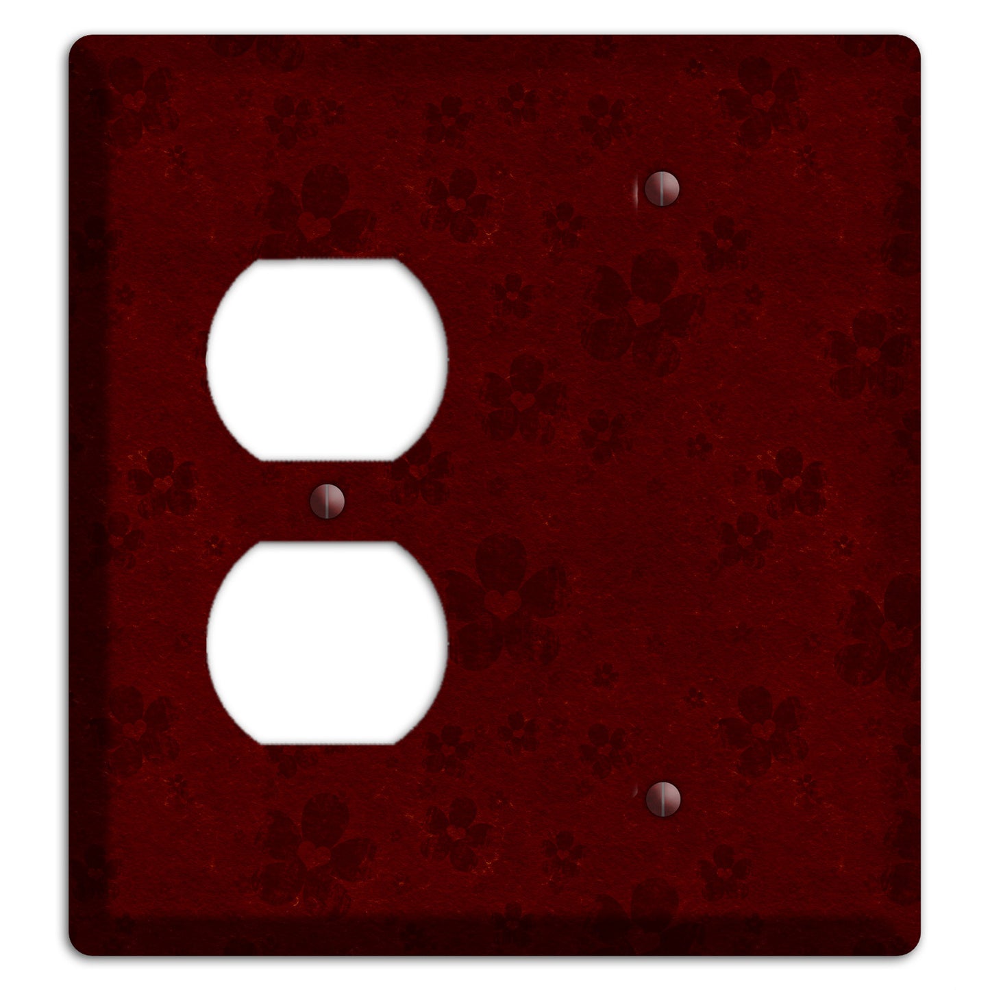 Maroon Grunge Suzani 2 Duplex / Blank Wallplate