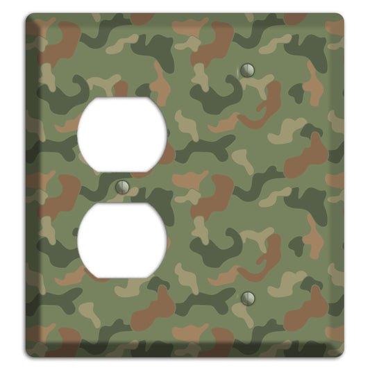 Jungle Green Camo Duplex / Blank Wallplate