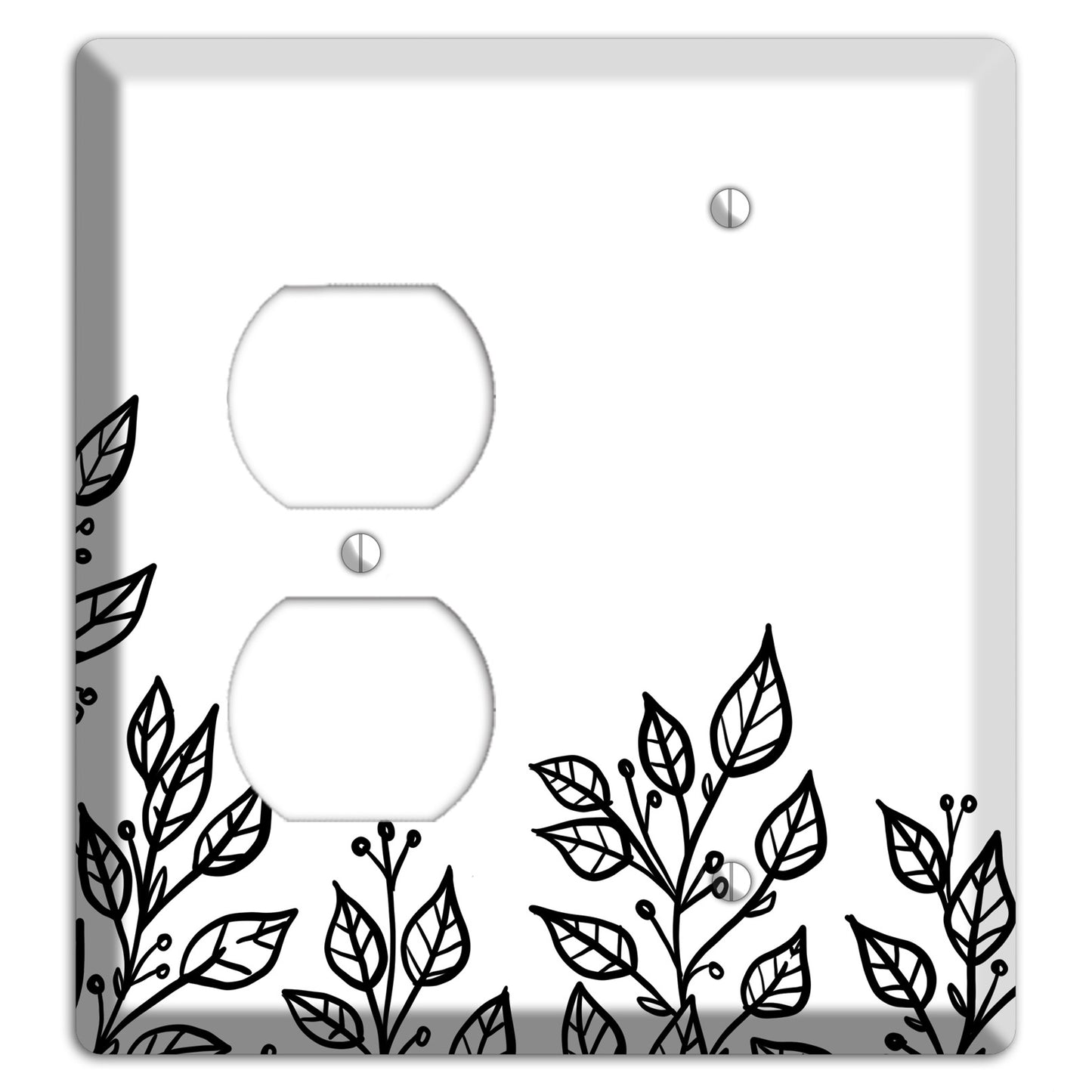 Hand-Drawn Floral 20 Duplex / Blank Wallplate