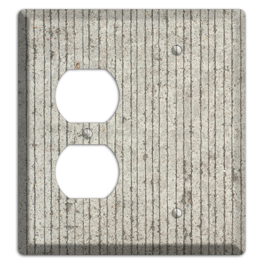 Vertical Concrete Duplex / Blank Wallplate