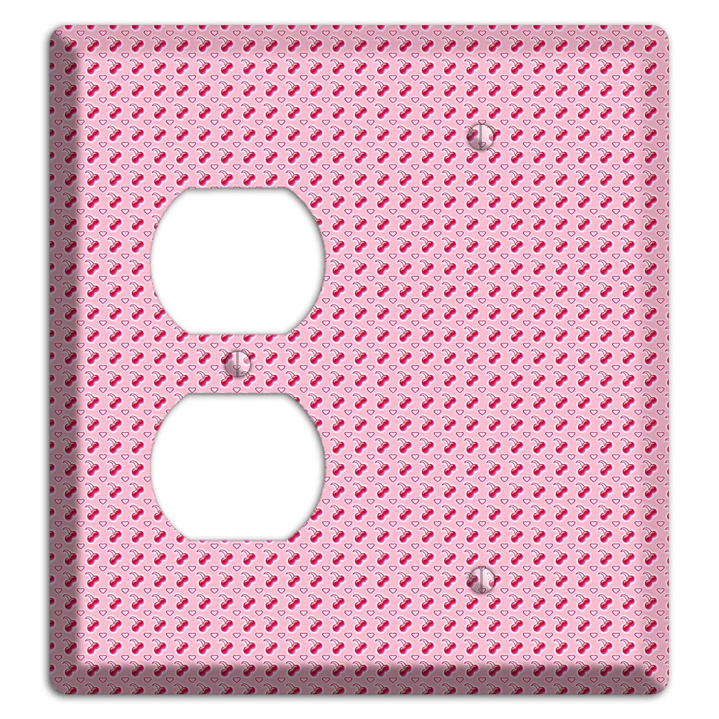 Pink with Cherries Duplex / Blank Wallplate