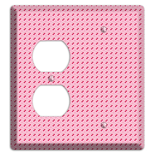 Pink with Cherries Duplex / Blank Wallplate