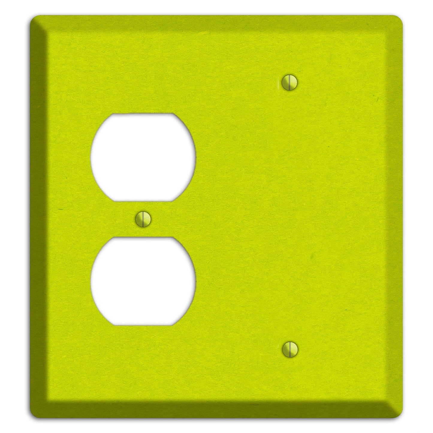 Electric Lime Kraft Duplex / Blank Wallplate