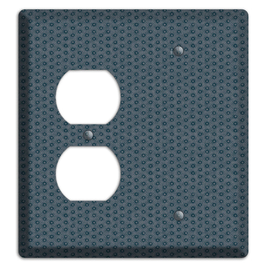 Blue Grey Foulard Duplex / Blank Wallplate