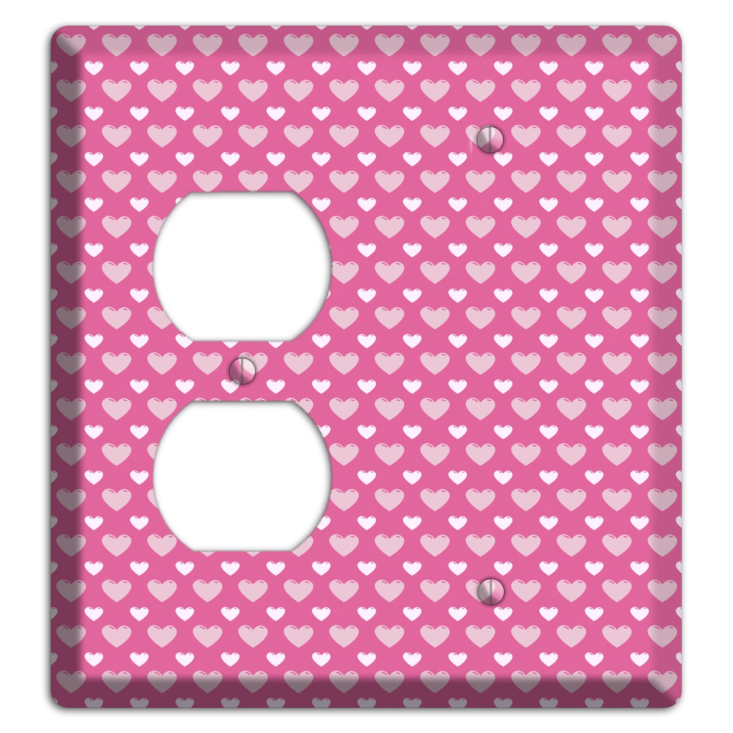 Tiled Small Hearts Duplex / Blank Wallplate