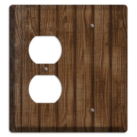 Spice Weathered Wood Duplex / Blank Wallplate