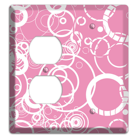 Light Pink Circles Duplex / Blank Wallplate