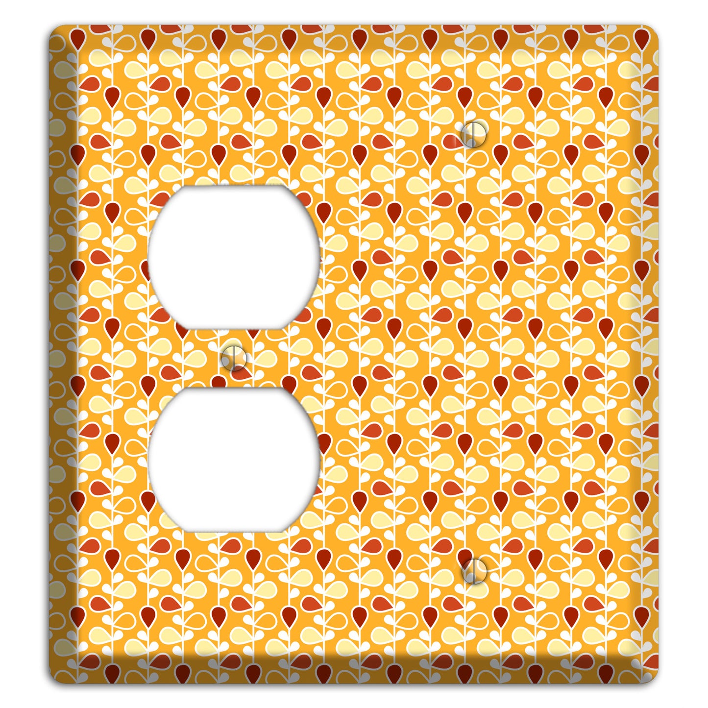 Yellow Teardrop Vine Duplex / Blank Wallplate