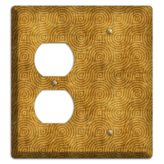 Mustard Swirl Duplex / Blank Wallplate