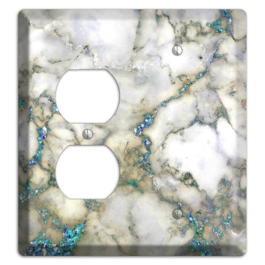 Hillary Marble Duplex / Blank Wallplate