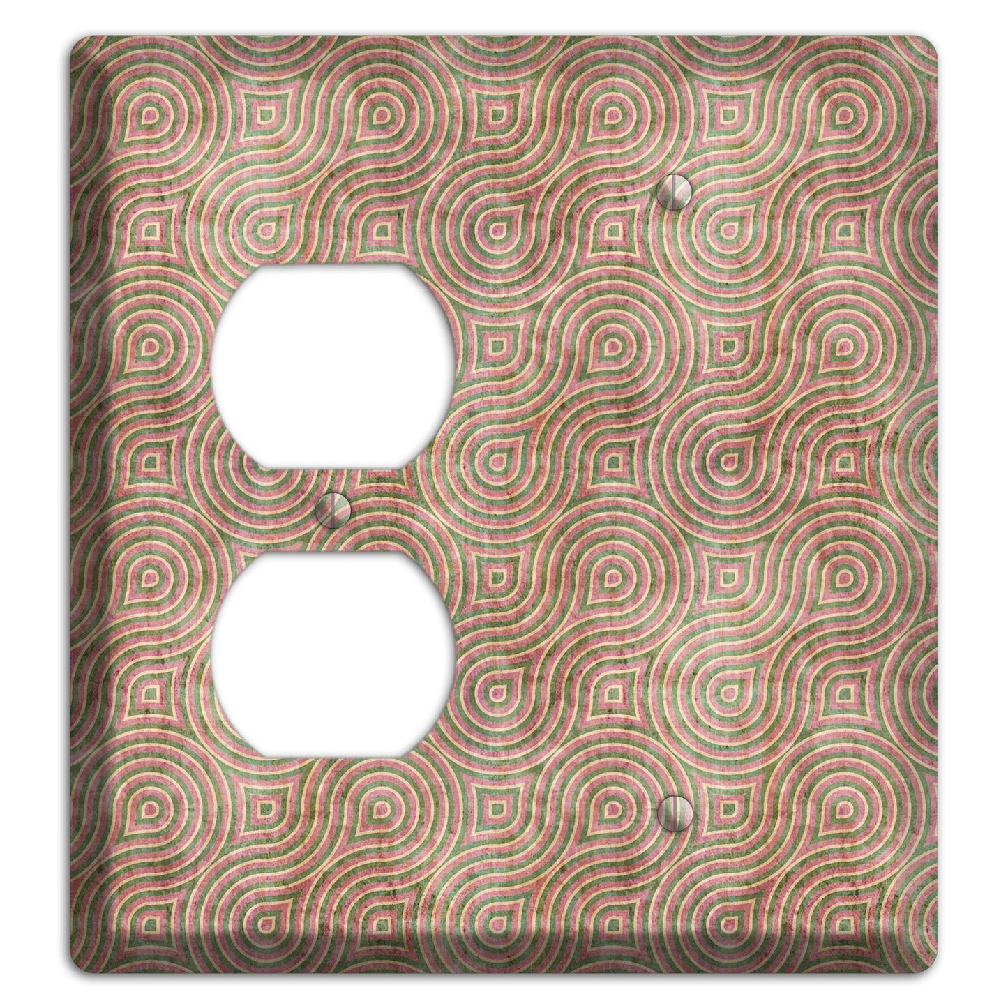 Brown Swirl Duplex / Blank Wallplate