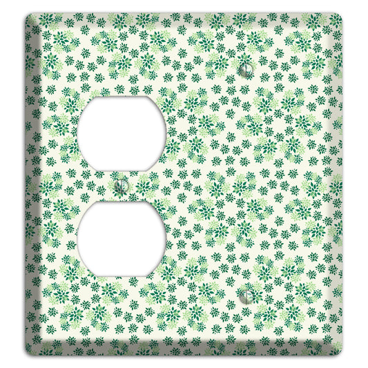 Multi Green Calico Duplex / Blank Wallplate