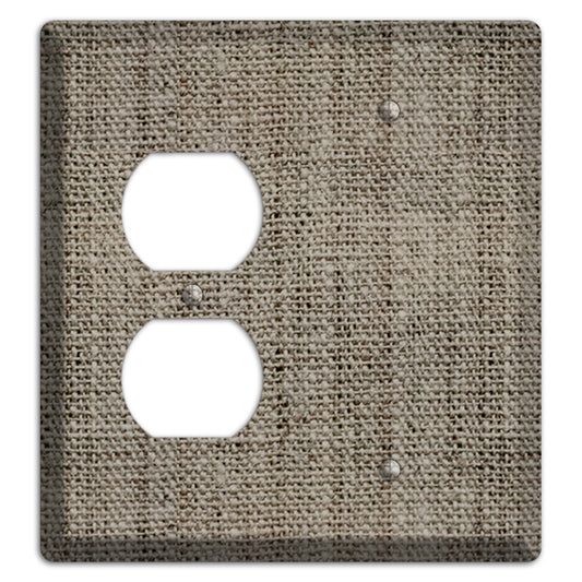 Makara Burlap Duplex / Blank Wallplate