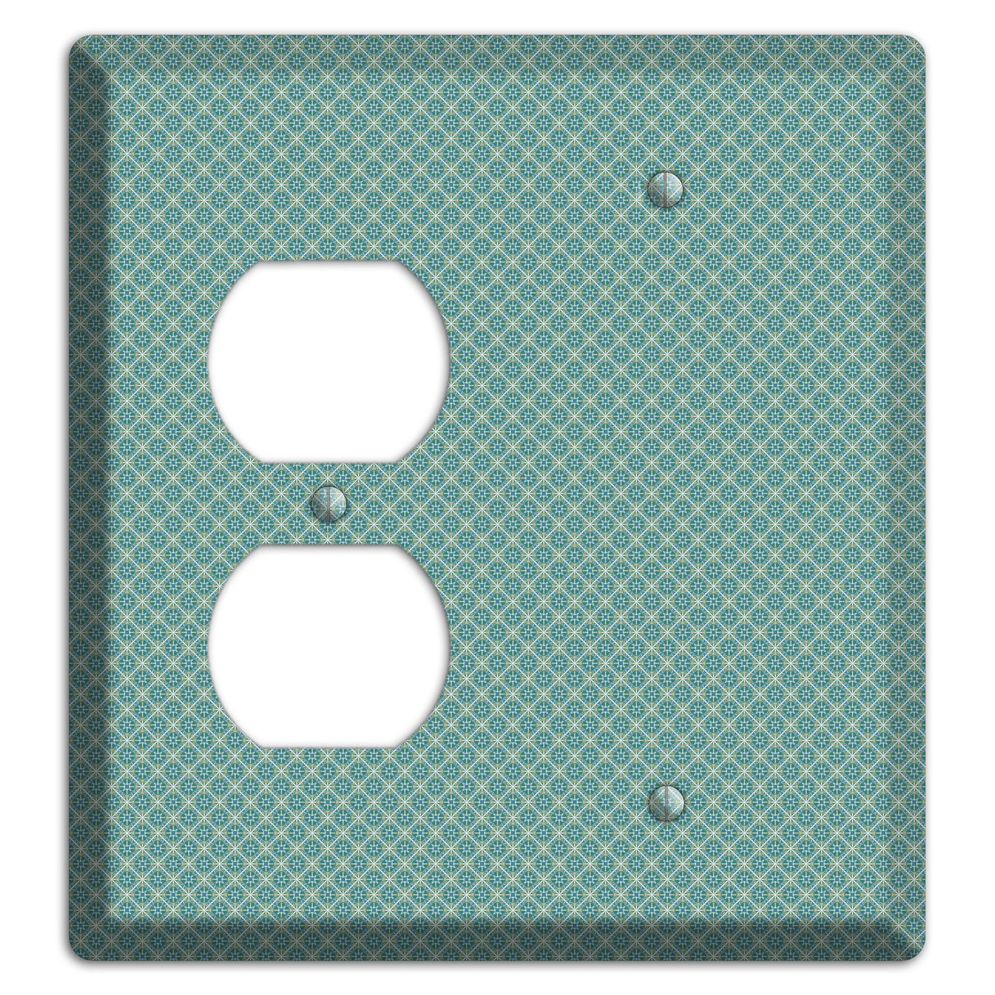 Sage Tiny Arabesque Duplex / Blank Wallplate