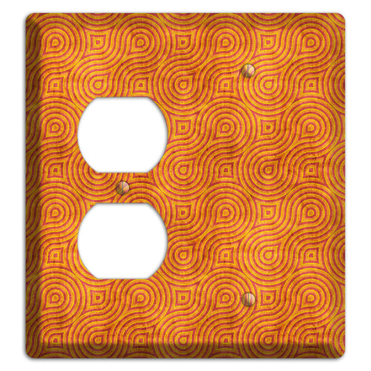 Red and Orange Swirl Duplex / Blank Wallplate