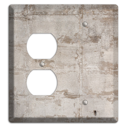 Old Concrete 3 Duplex / Blank Wallplate