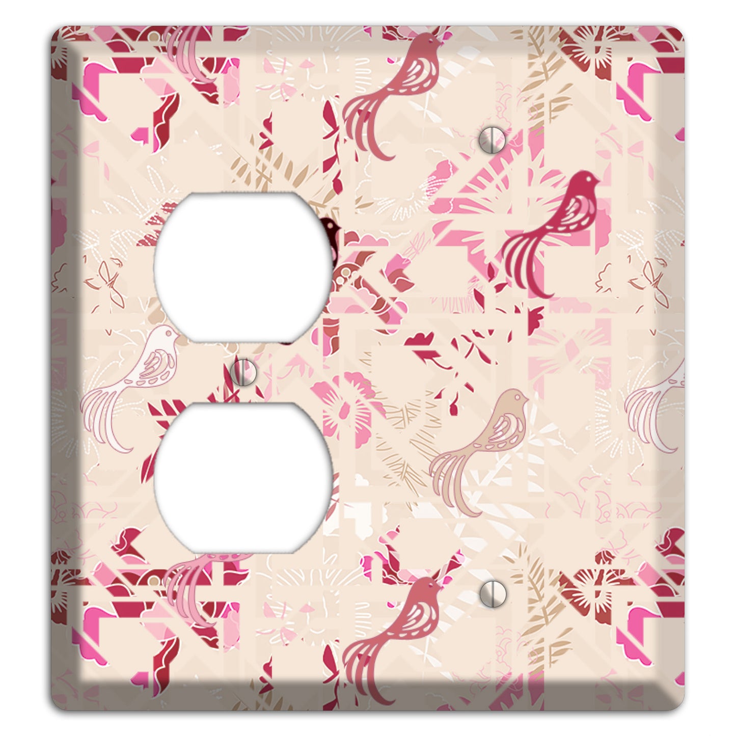 Floral Songbirds Duplex / Blank Wallplate