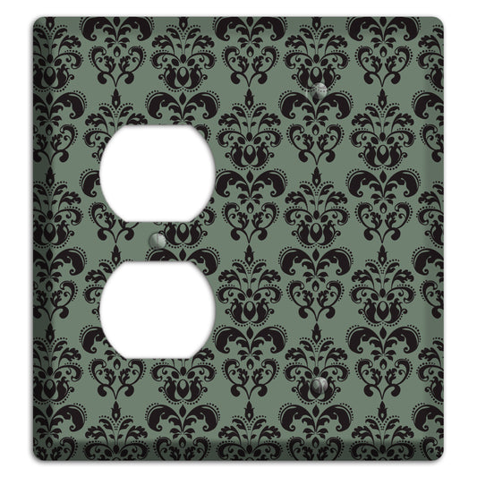 Moss Cartouche Half Drop Duplex / Blank Wallplate