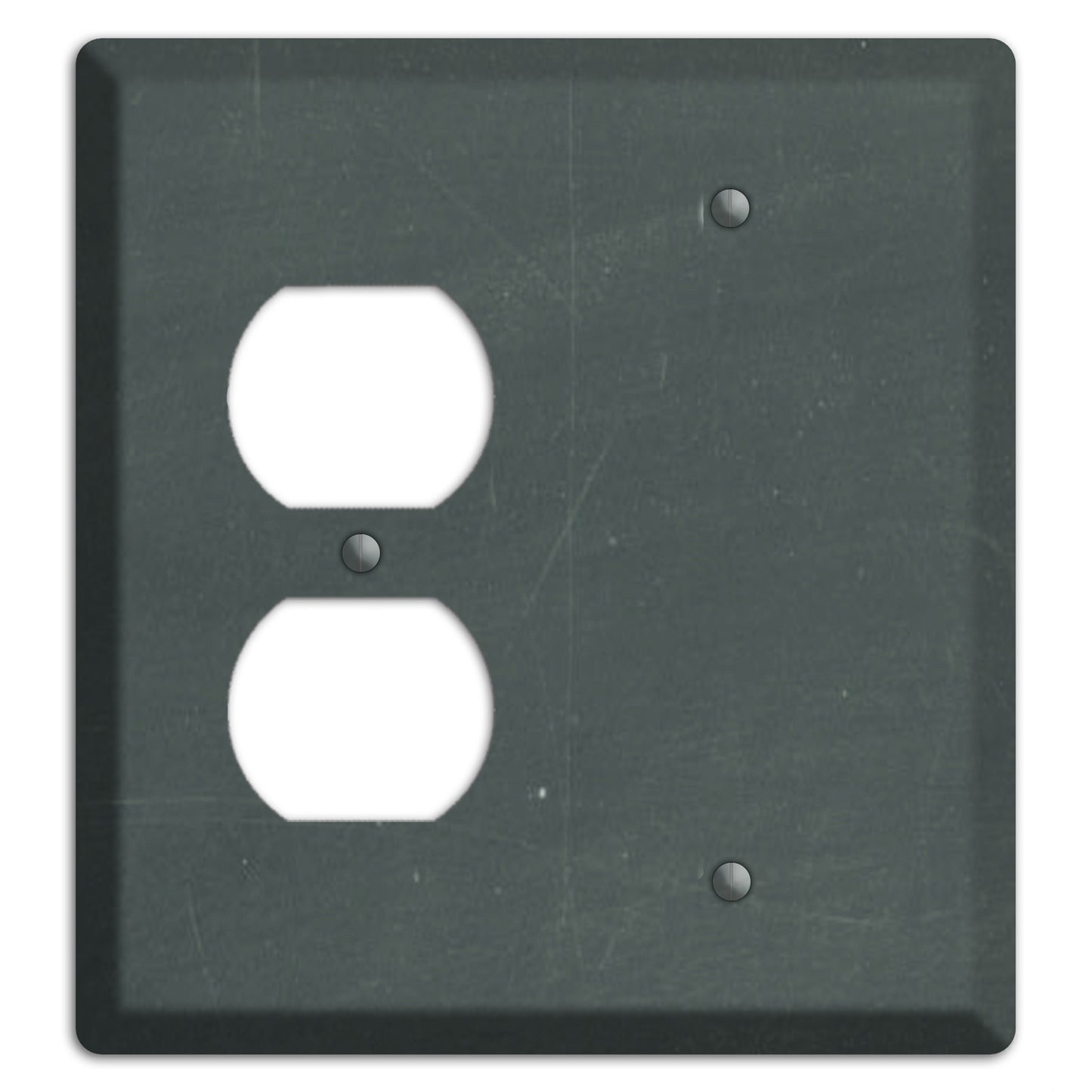 Chalk Dark Grey Duplex / Blank Wallplate