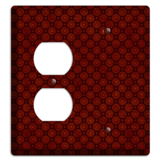 Maroon Circles 2 Duplex / Blank Wallplate