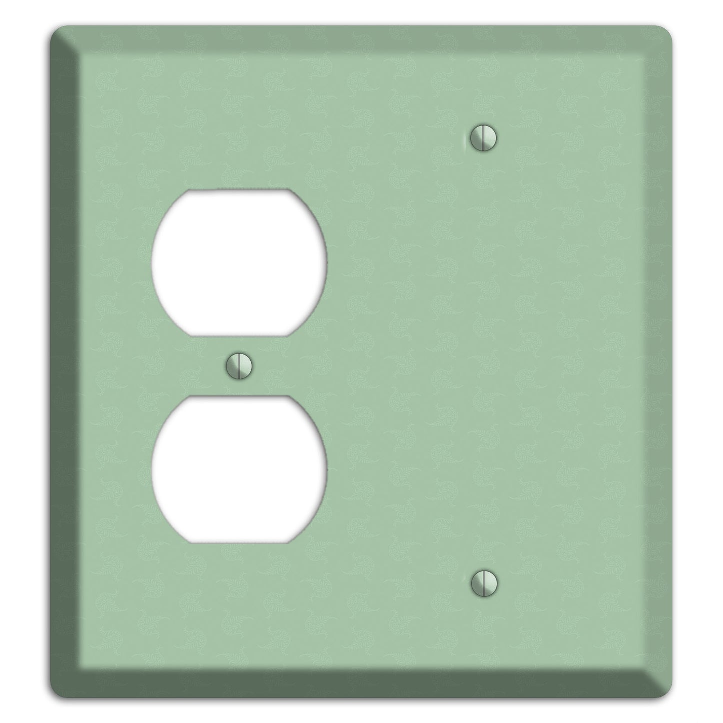 Sage Tiny Cartouche Duplex / Blank Wallplate