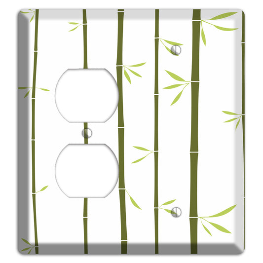 Green Bamboo Duplex / Blank Wallplate