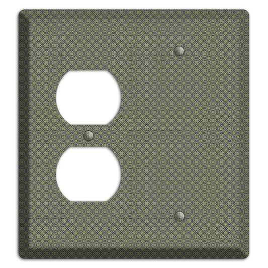 Multi Olive Foulard Duplex / Blank Wallplate