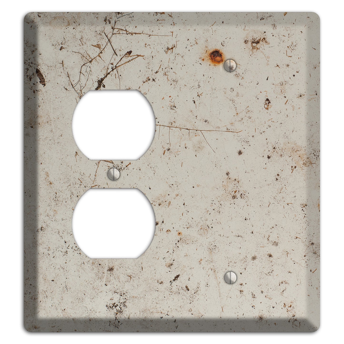 Spotted Concrete Duplex / Blank Wallplate