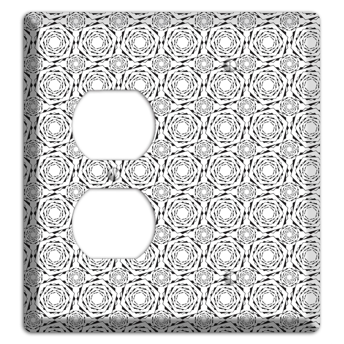 Overlay Hexagon Rotation Repeat 2 Duplex / Blank Wallplate