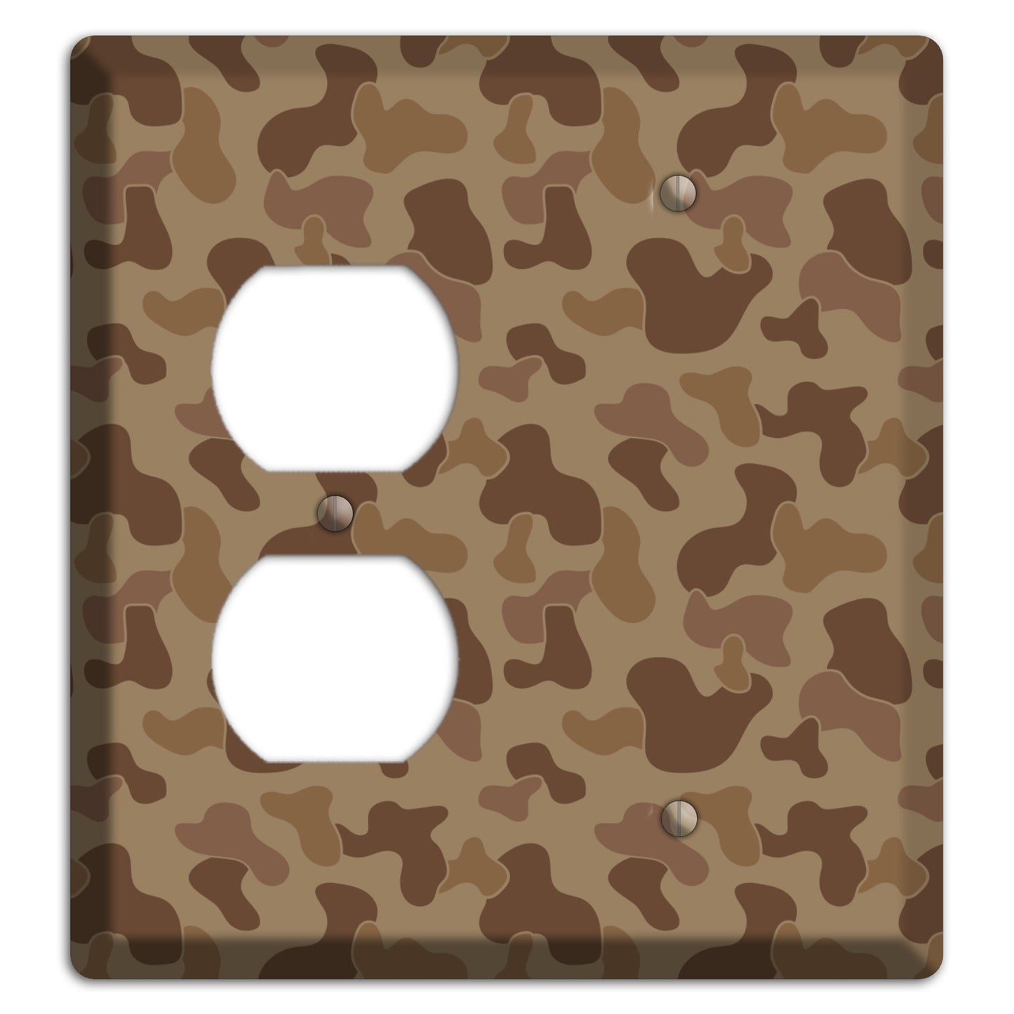 Jungle Brown Camo Duplex / Blank Wallplate