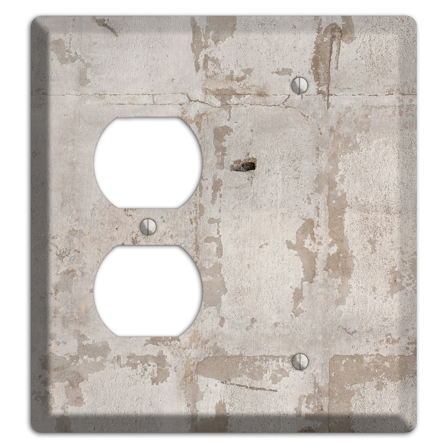 Old Concrete 4 Duplex / Blank Wallplate