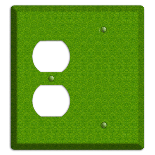 Green Cartouche Duplex / Blank Wallplate