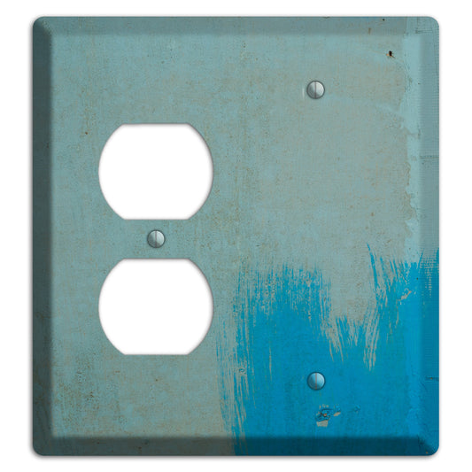 Blue Concrete Duplex / Blank Wallplate