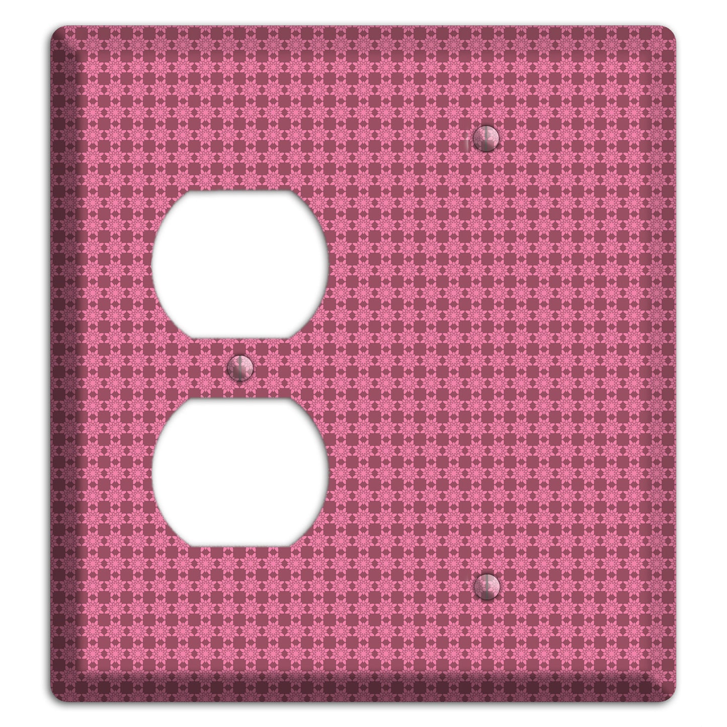 Multi Pink Tiled Duplex / Blank Wallplate