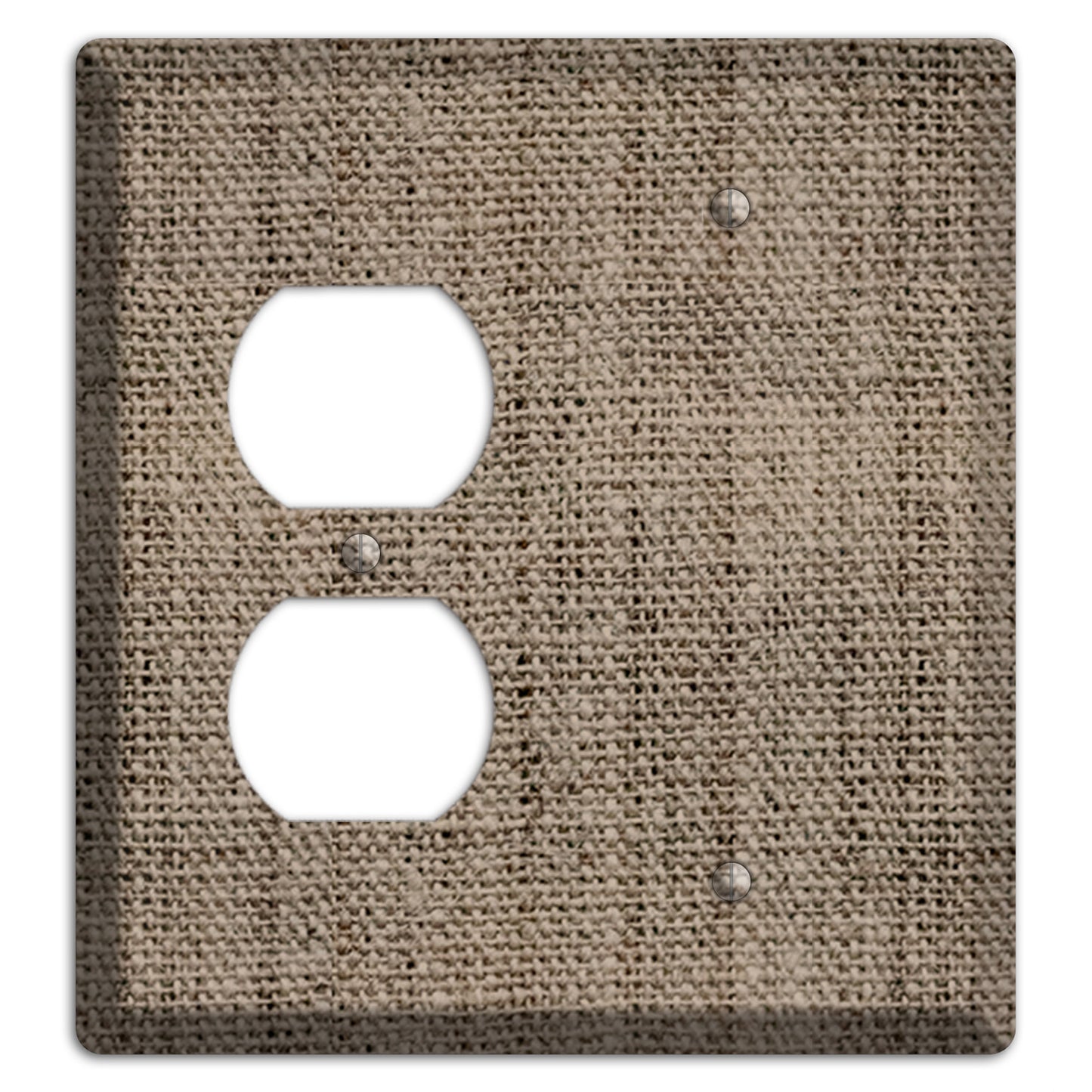 Sand Dune Burlap Duplex / Blank Wallplate