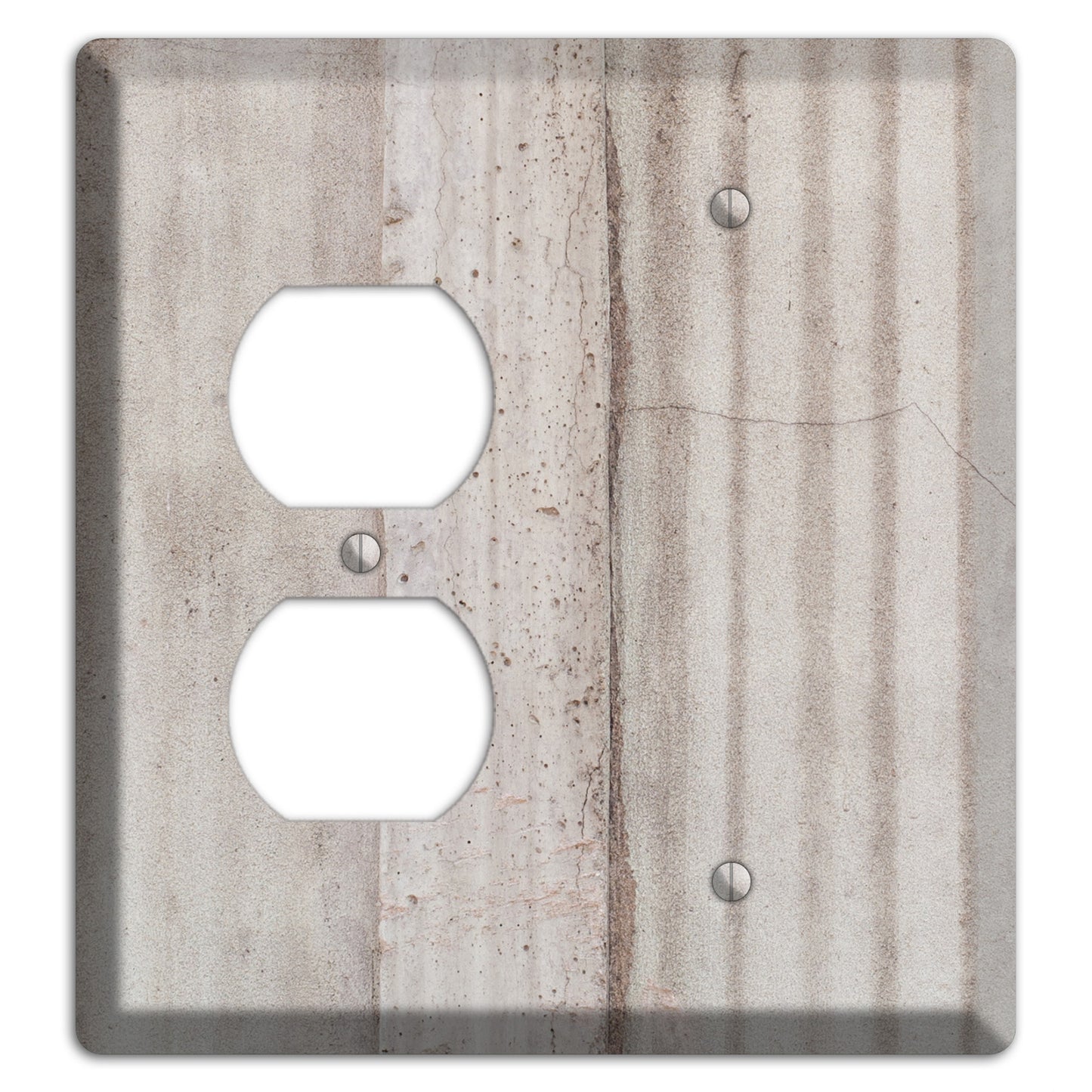 Old Concrete 5 Duplex / Blank Wallplate