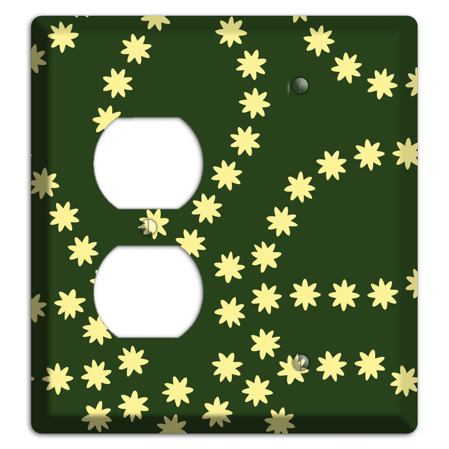 Green with Yellow Constellation Duplex / Blank Wallplate