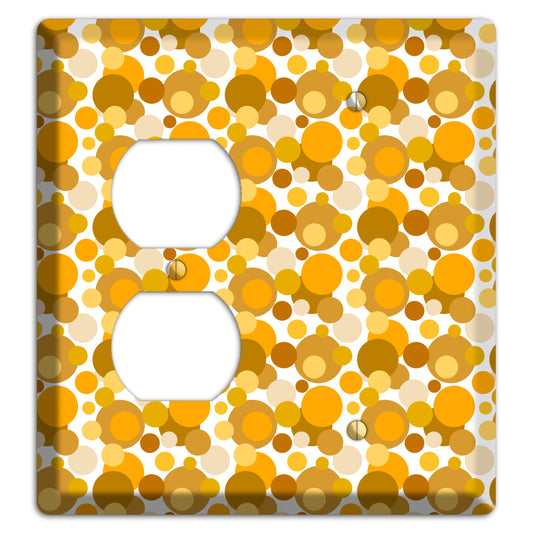 Multi Umber Bubble Dots Duplex / Blank Wallplate