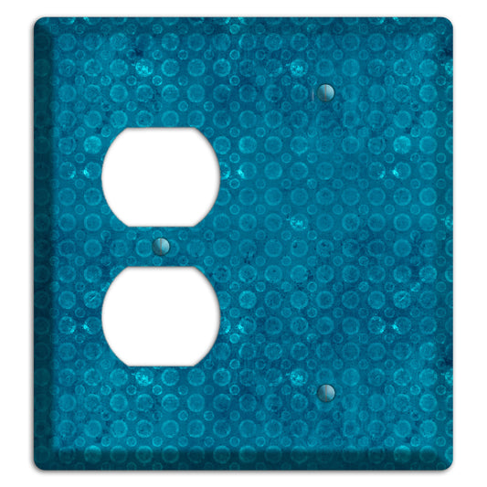 Turquoise Circles Duplex / Blank Wallplate