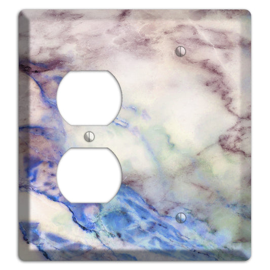 Havelock Blue Marble Duplex / Blank Wallplate