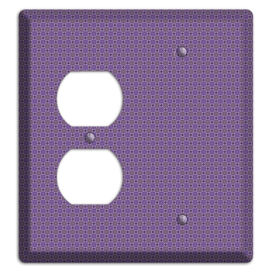 Multi Purple Tiled Duplex / Blank Wallplate