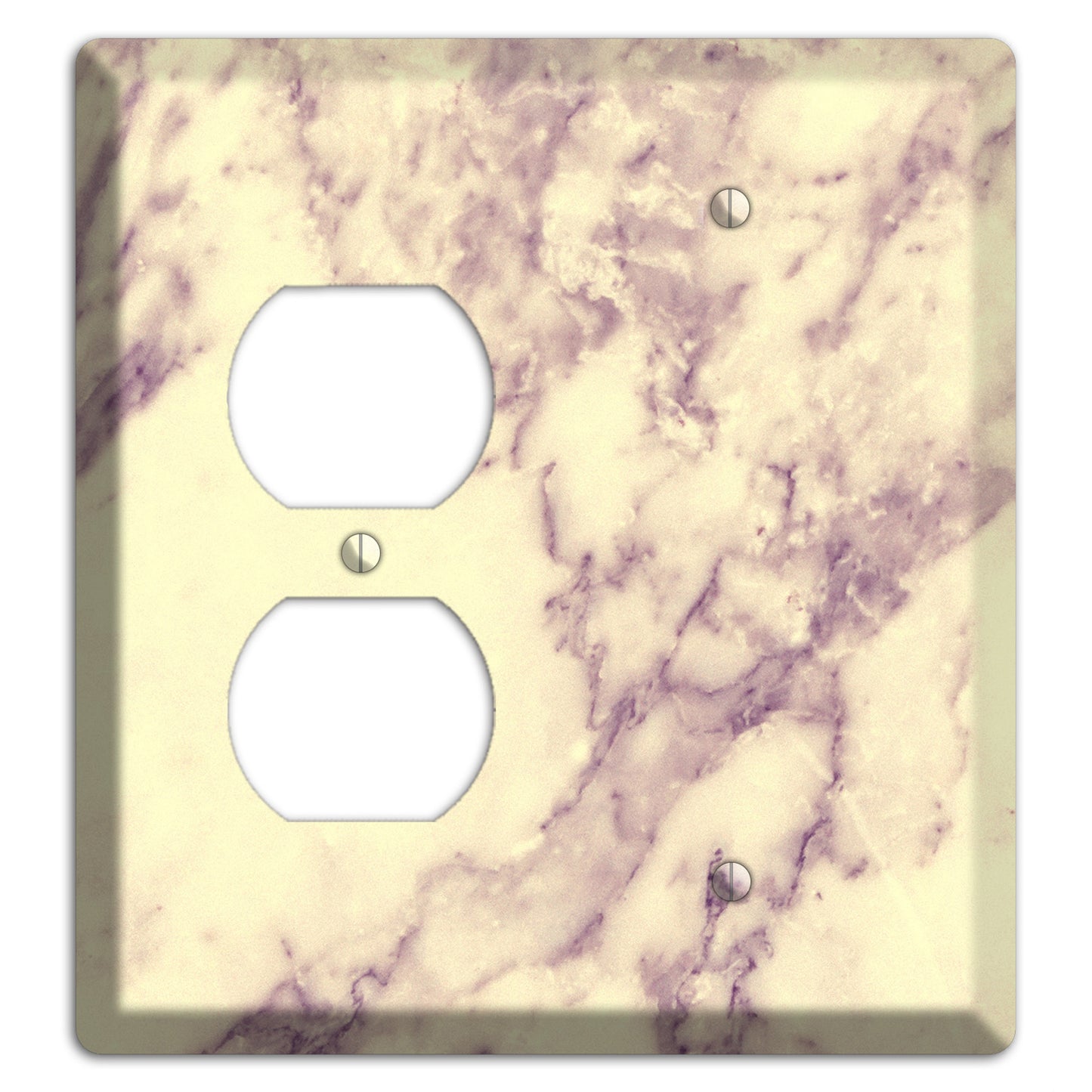 Champagne Marble Duplex / Blank Wallplate