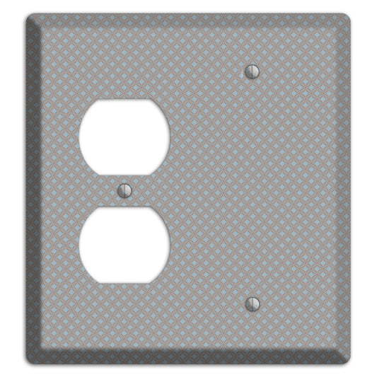 Multi Grey Lattice Duplex / Blank Wallplate