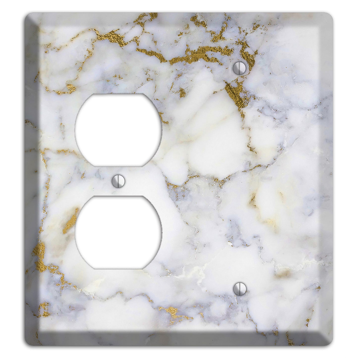 Metallic Bronze Marble Duplex / Blank Wallplate