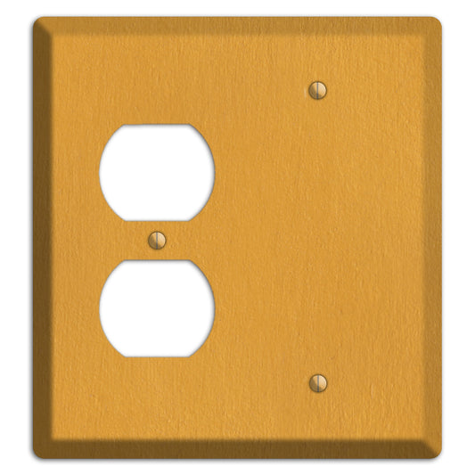 Stucco Yellow Duplex / Blank Wallplate