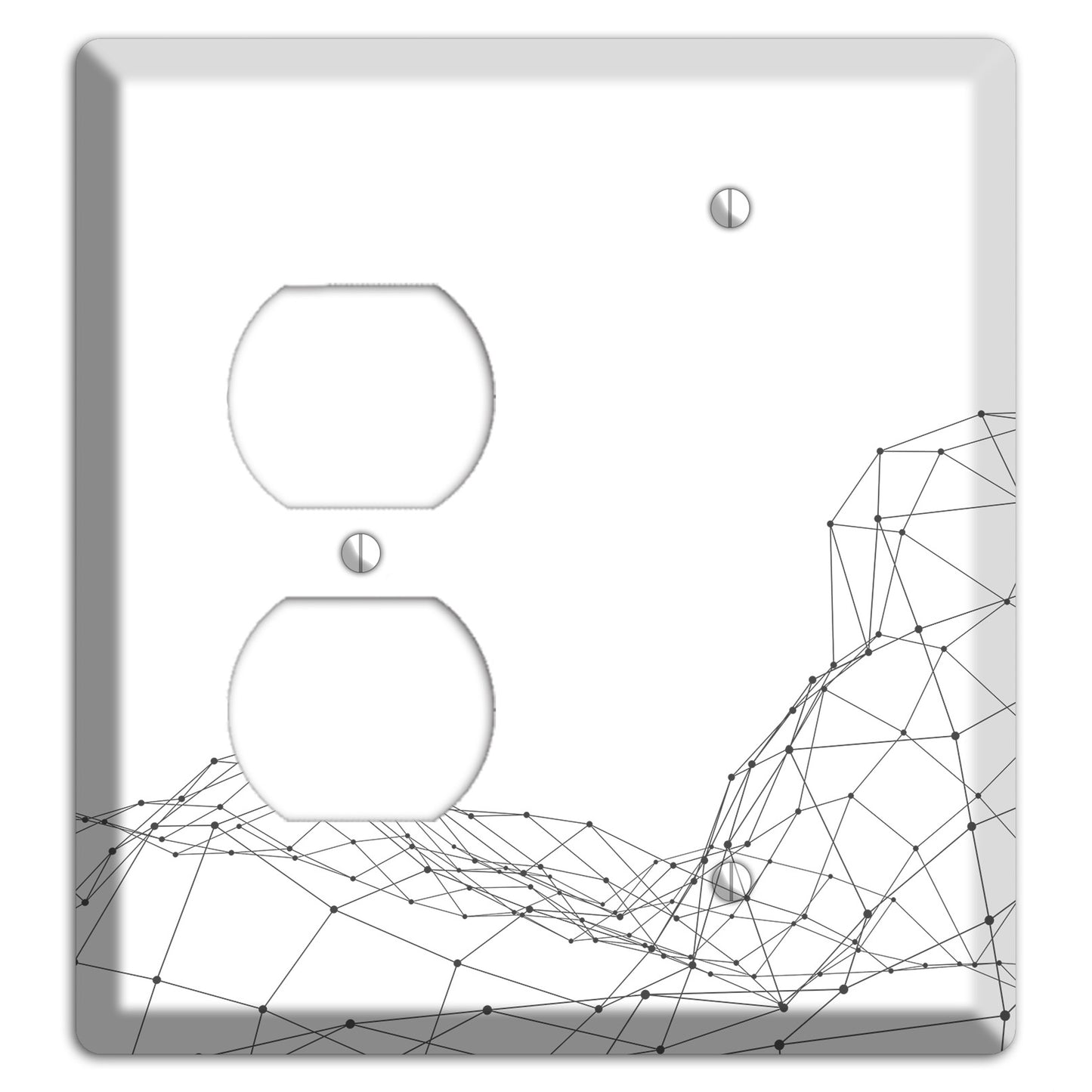 Linear H Duplex / Blank Wallplate