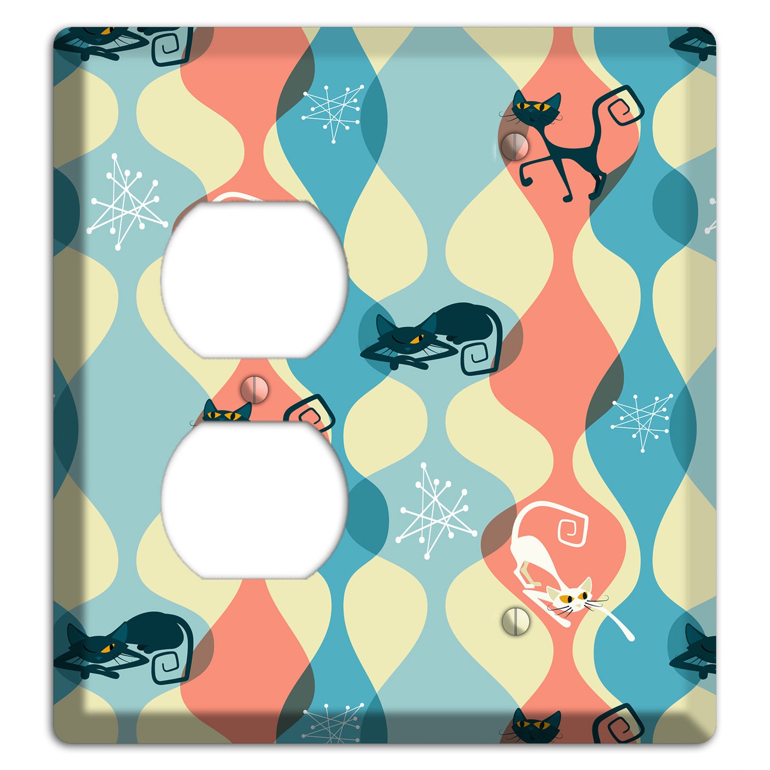 Atomic Kitty Duplex / Blank Wallplate