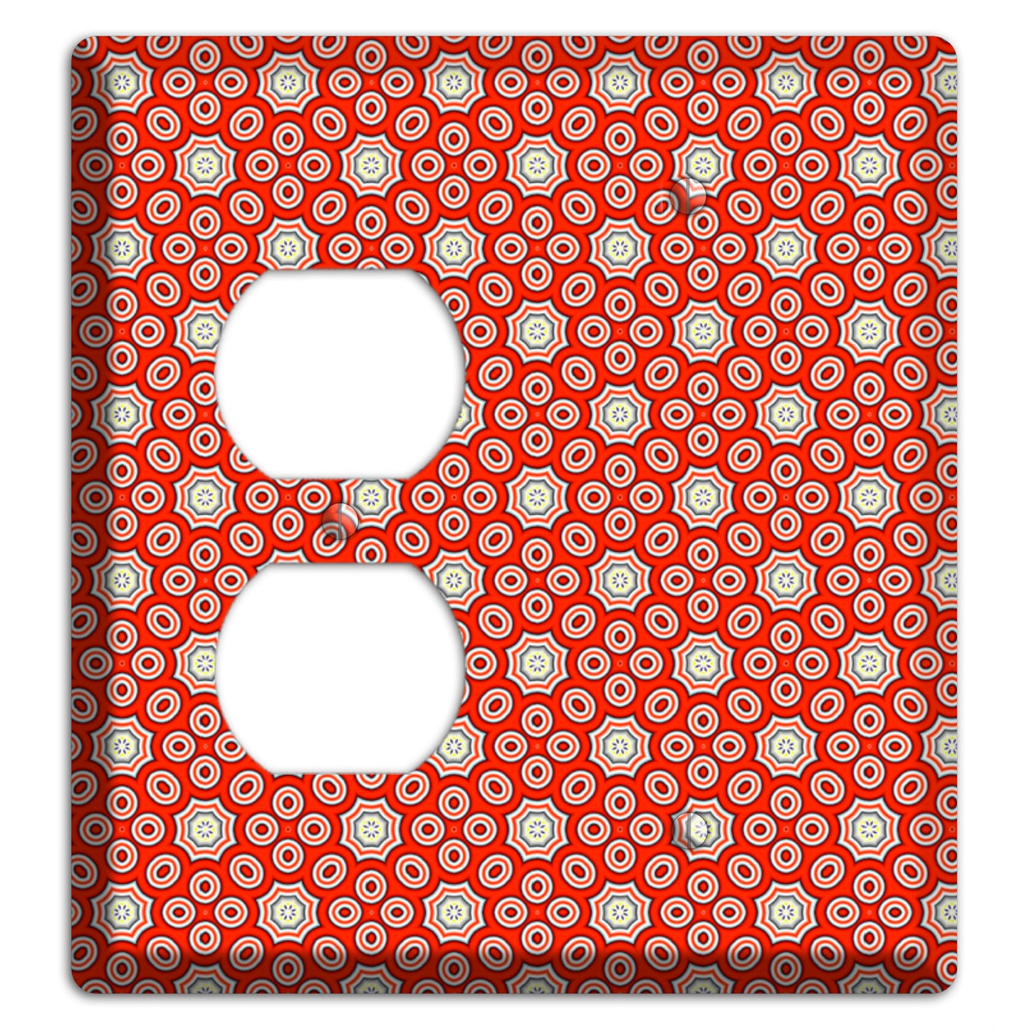 Red Foulard Duplex / Blank Wallplate